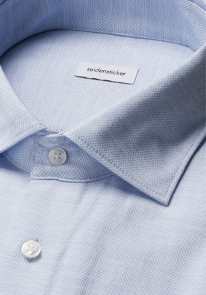 Comfort Chemise en flanelle Structure dans Bleu Moyen | Boutique en ligne Seidensticker