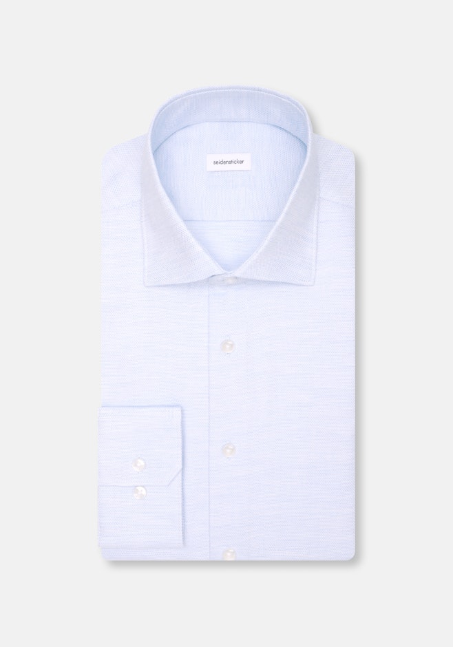 Comfort Chemise en flanelle Structure dans Bleu Moyen | Boutique en ligne Seidensticker