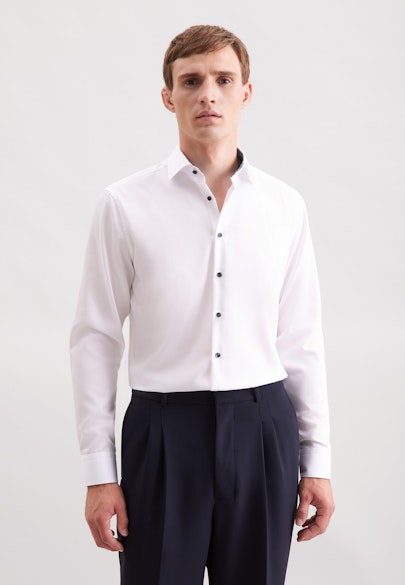 Regular Chemise d'affaires Uni in Blanc |  Seidensticker Onlineshop