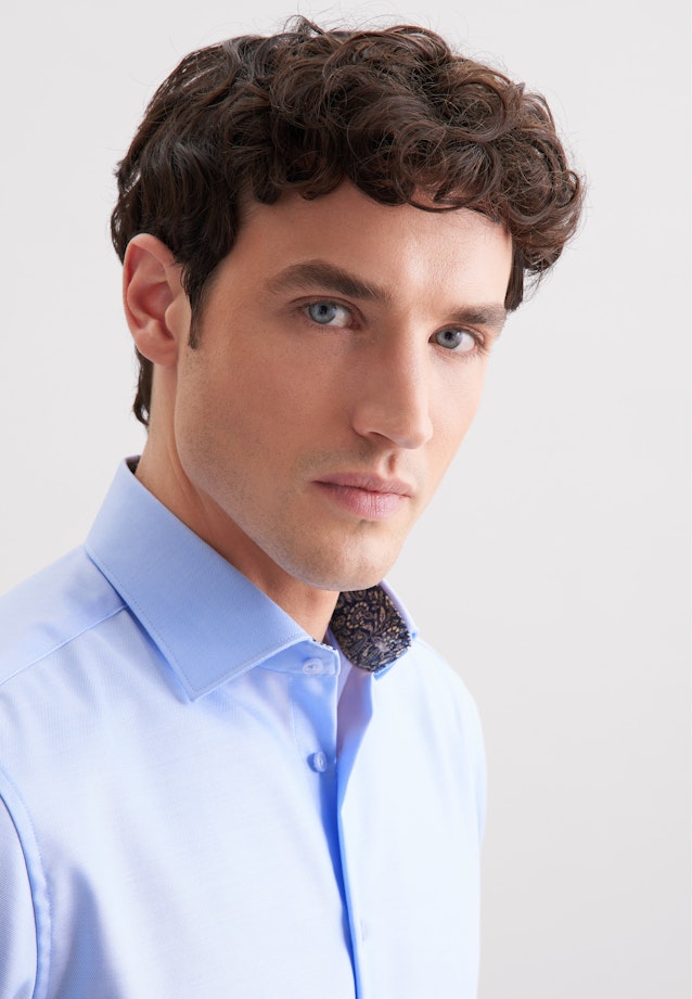 Regular Business shirt Uni in Mittelblau |  Seidensticker Onlineshop