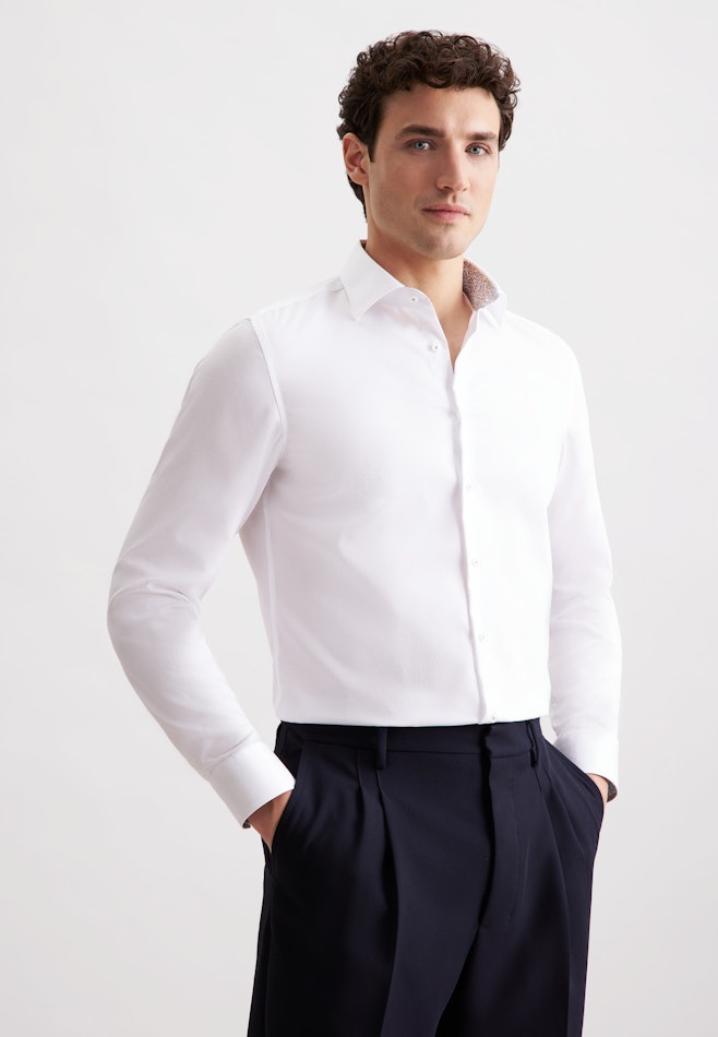 Shaped Business shirt Uni in Weiß | Seidensticker online shop