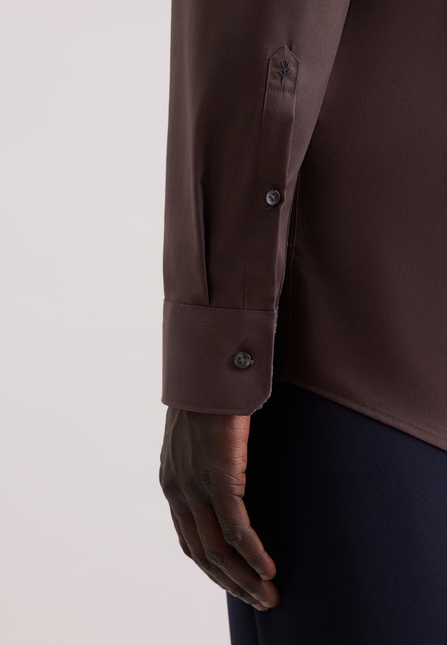 Comfort Chemise d'affaires Uni in Marron |  Seidensticker Onlineshop