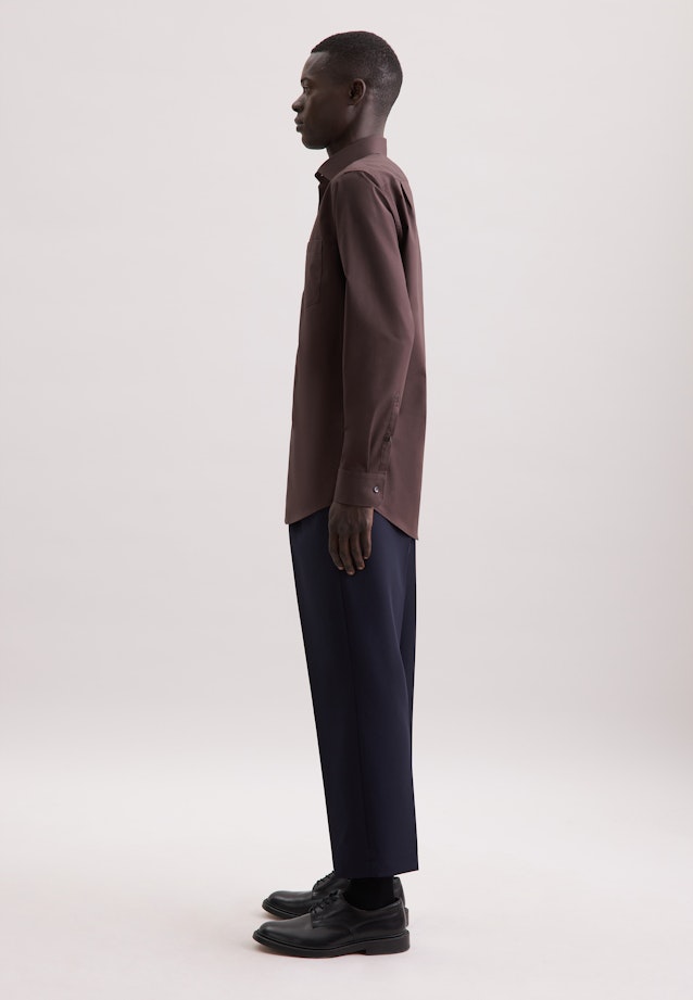 Comfort Chemise d'affaires Uni in Marron |  Seidensticker Onlineshop