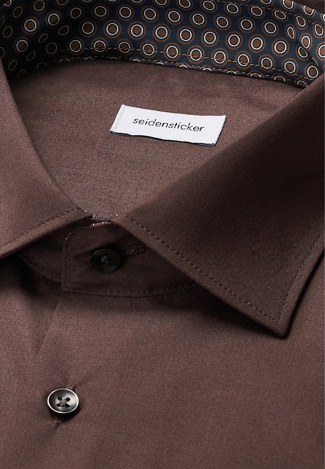 Comfort Chemise d'affaires Uni in Marron |  Seidensticker Onlineshop