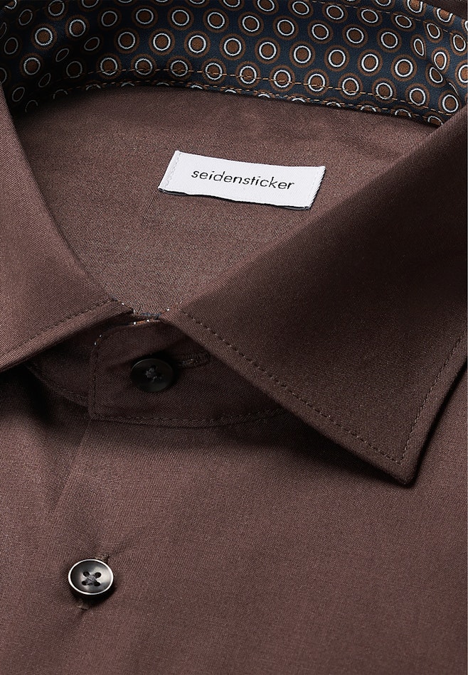 Comfort Chemise d'affaires Uni dans Marron | Boutique en ligne Seidensticker