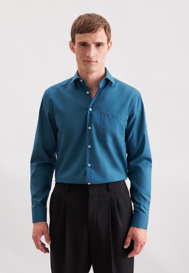 Comfort Business Hemd Uni in Grün | Seidensticker Onlineshop