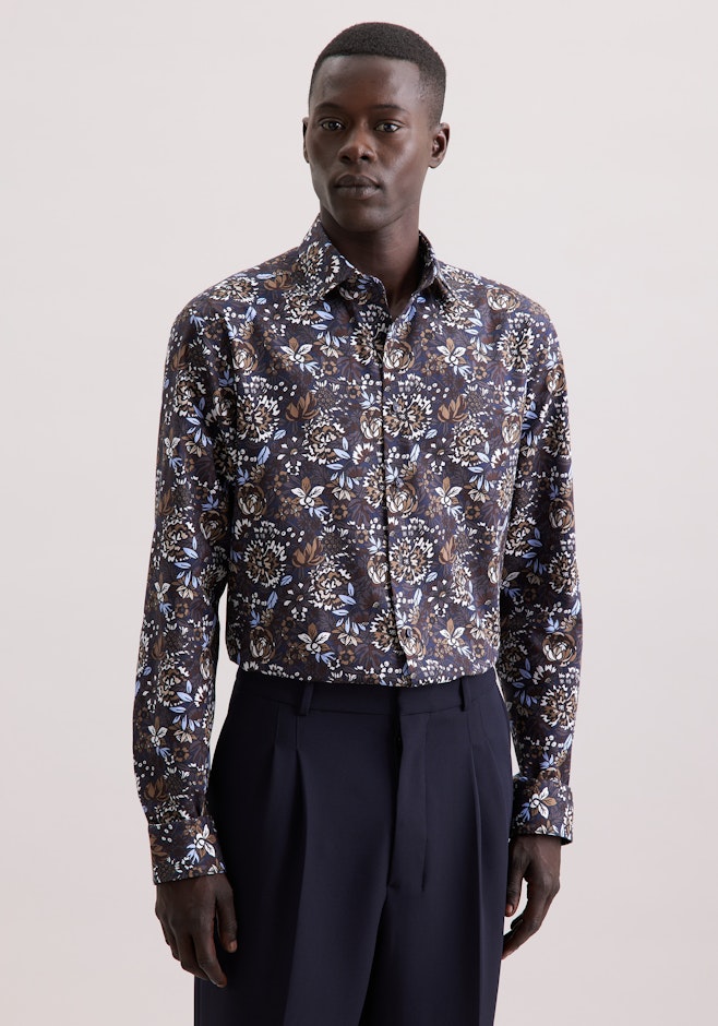 Comfort Chemise d'affaires Floral dans Marron | Boutique en ligne Seidensticker