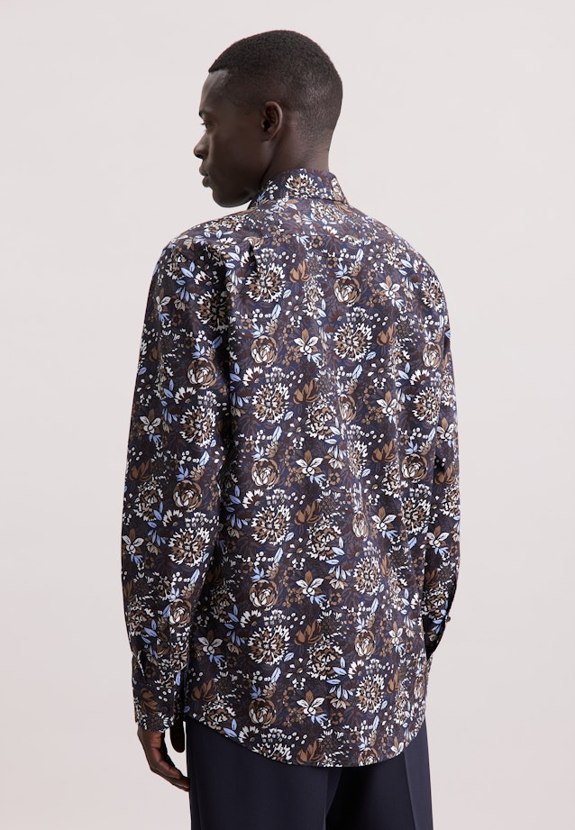 Comfort Business shirt Floral in Braun |  Seidensticker Onlineshop