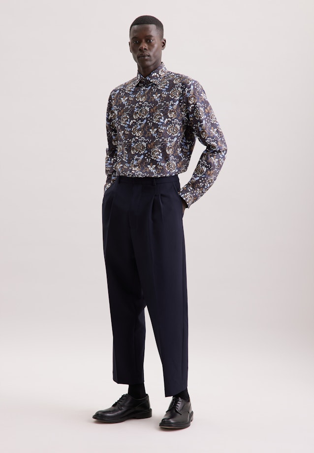 Comfort Business shirt Floral in Braun |  Seidensticker Onlineshop