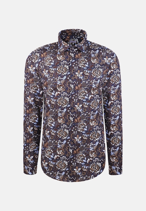 Comfort Business shirt Floral in Braun |  Seidensticker Onlineshop