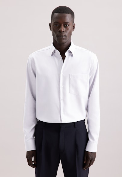 Comfort Business Hemd Struktur in Grau |  Seidensticker Onlineshop