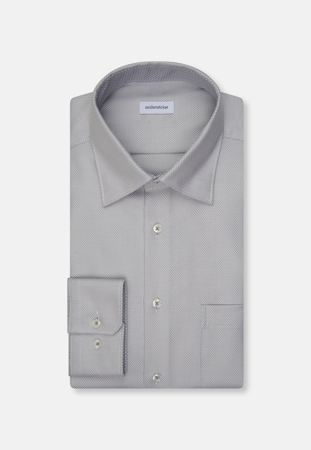 Comfort Business Hemd Struktur in Grau |  Seidensticker Onlineshop
