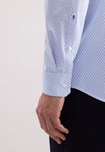 Regular Performance-Hemd Druck in Mittelblau |  Seidensticker Onlineshop