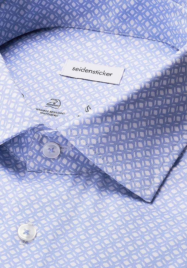 Regular Chemise Performance Imprimé dans Bleu Moyen | Boutique en ligne Seidensticker