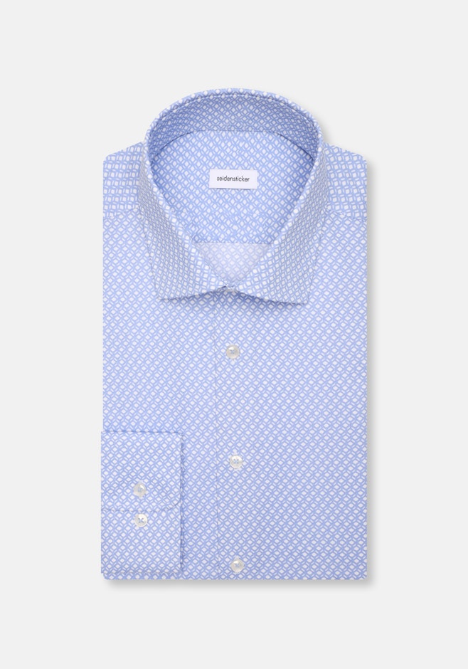 Regular Chemise Performance Imprimé dans Bleu Moyen | Boutique en ligne Seidensticker
