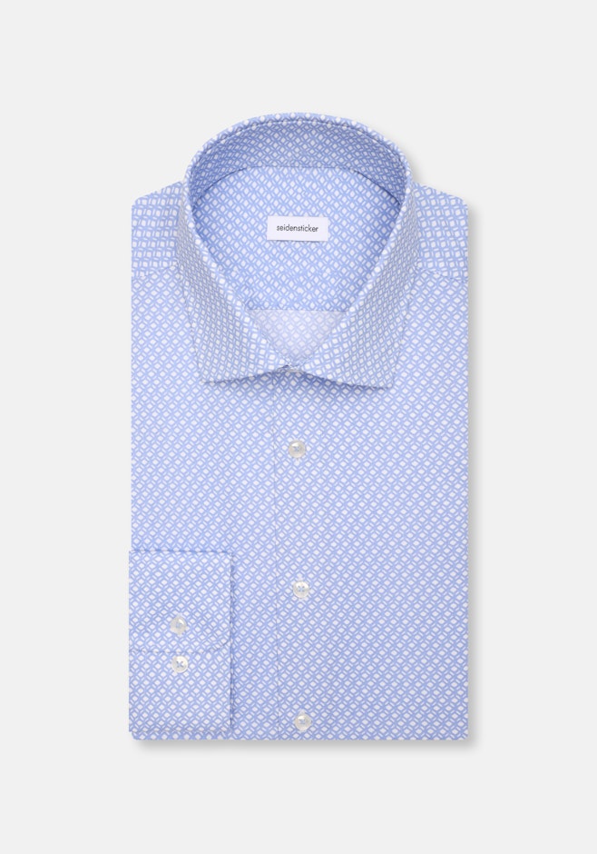 Regular Chemise Performance Imprimé dans Bleu Moyen | Boutique en ligne Seidensticker
