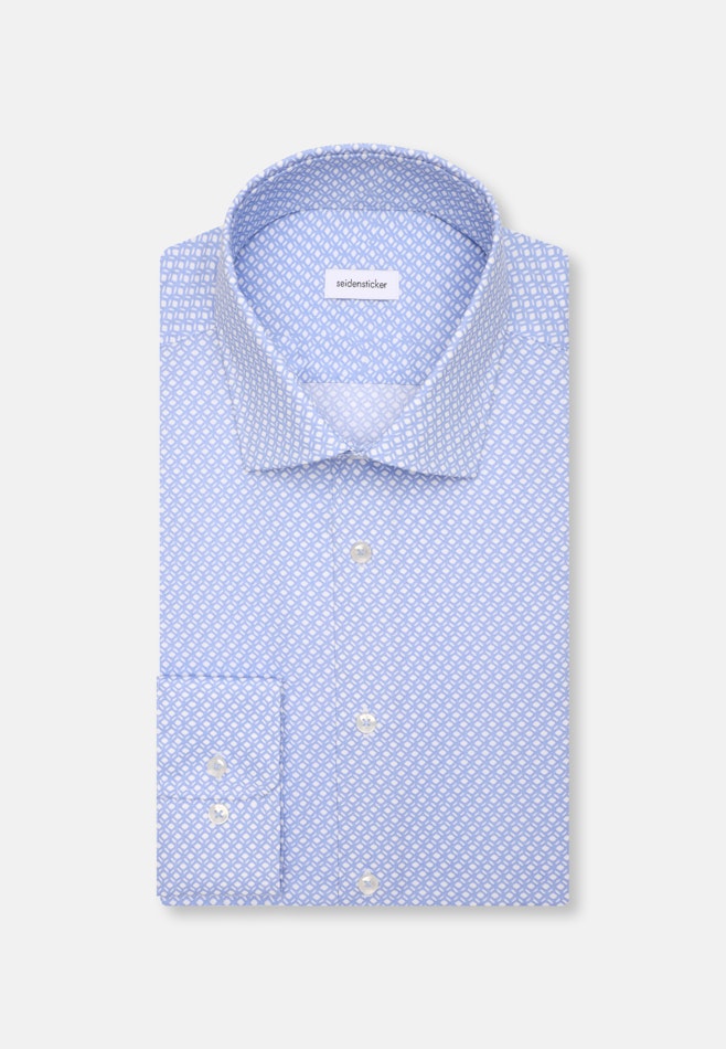 Regular Chemise Performance Imprimé dans Bleu Moyen | Boutique en ligne Seidensticker