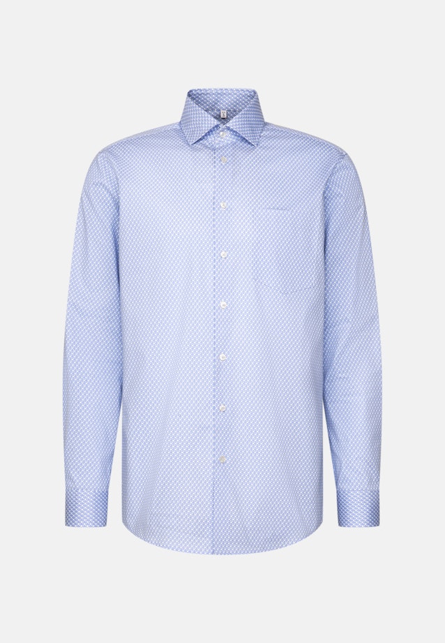 Regular Chemise Performance Imprimé in Bleu Moyen |  Seidensticker Onlineshop