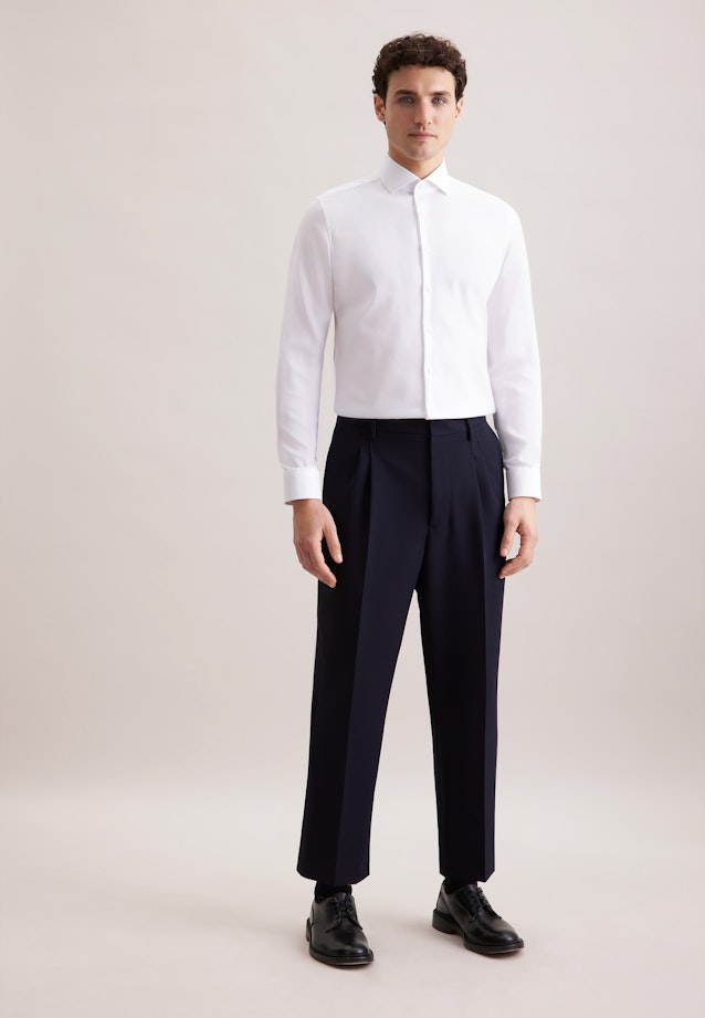 Shaped Business shirt Uni in Weiß |  Seidensticker Onlineshop