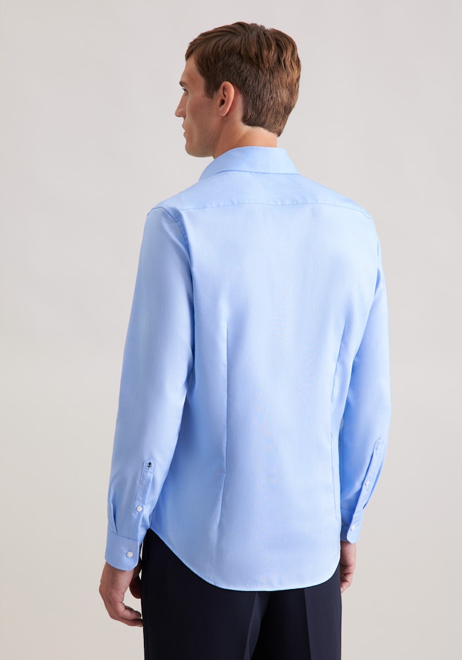 Shaped Business Hemd Uni in Mittelblau | Seidensticker Onlineshop