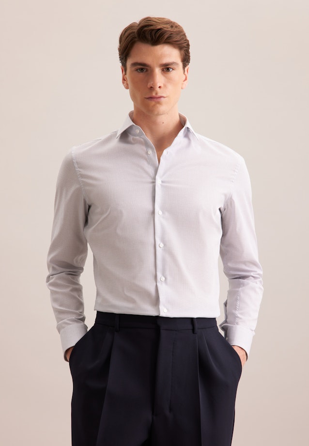 Shaped Business shirt Check in Dunkelblau |  Seidensticker Onlineshop
