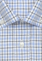 Shaped Chemise en flanelle carreaux in Bleu Moyen |  Seidensticker Onlineshop