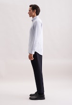 Shaped Chemise en flanelle carreaux in Bleu Moyen |  Seidensticker Onlineshop