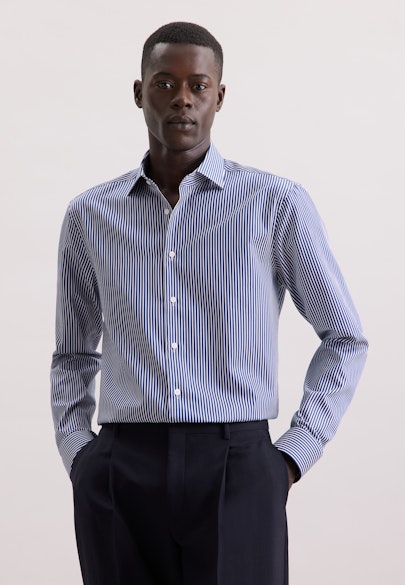 Regular Business shirt Stripes in Dunkelblau |  Seidensticker Onlineshop