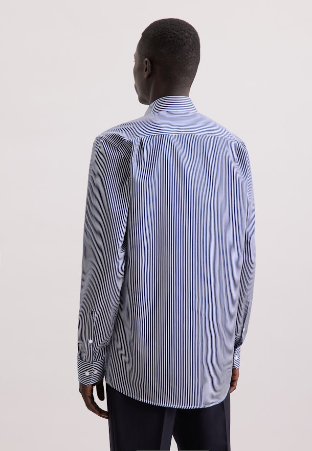 Regular Business Hemd Gestreift in Dunkelblau |  Seidensticker Onlineshop