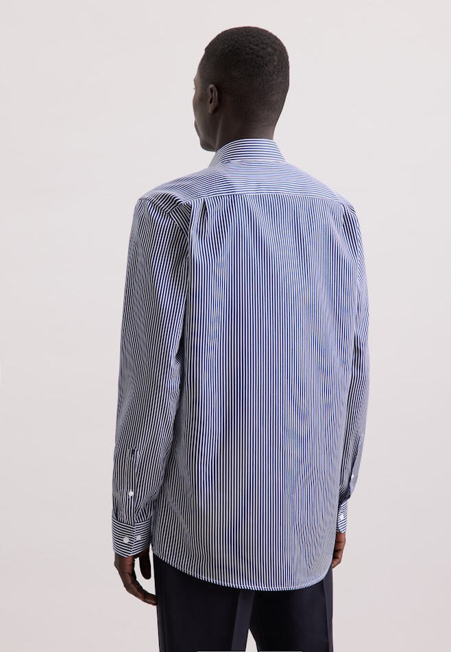 Regular Chemise d'affaires Rayures dans Bleu Foncé | Boutique en ligne Seidensticker