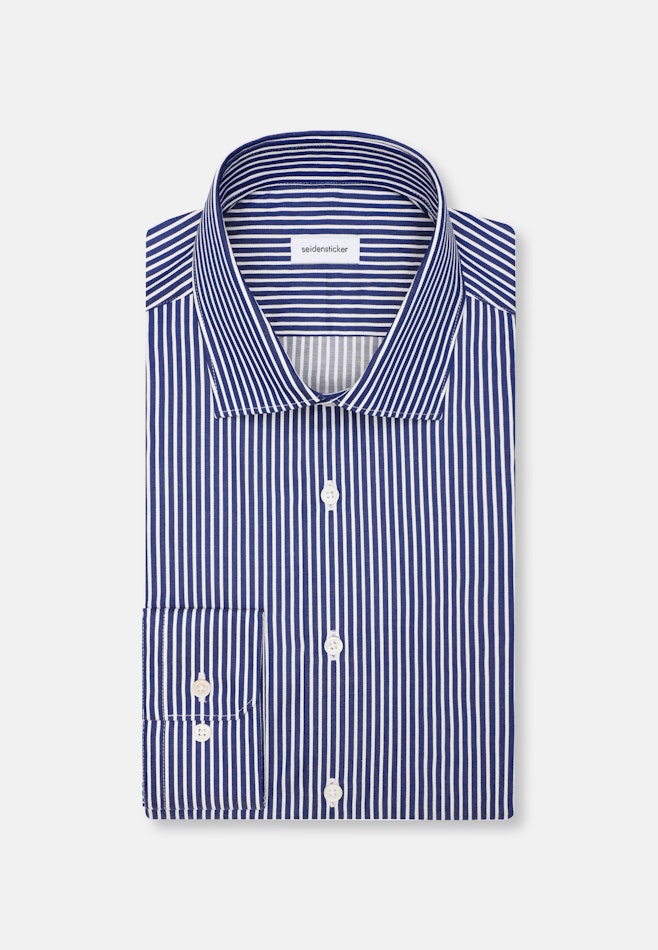 Regular Chemise d'affaires Rayures dans Bleu Foncé | Boutique en ligne Seidensticker