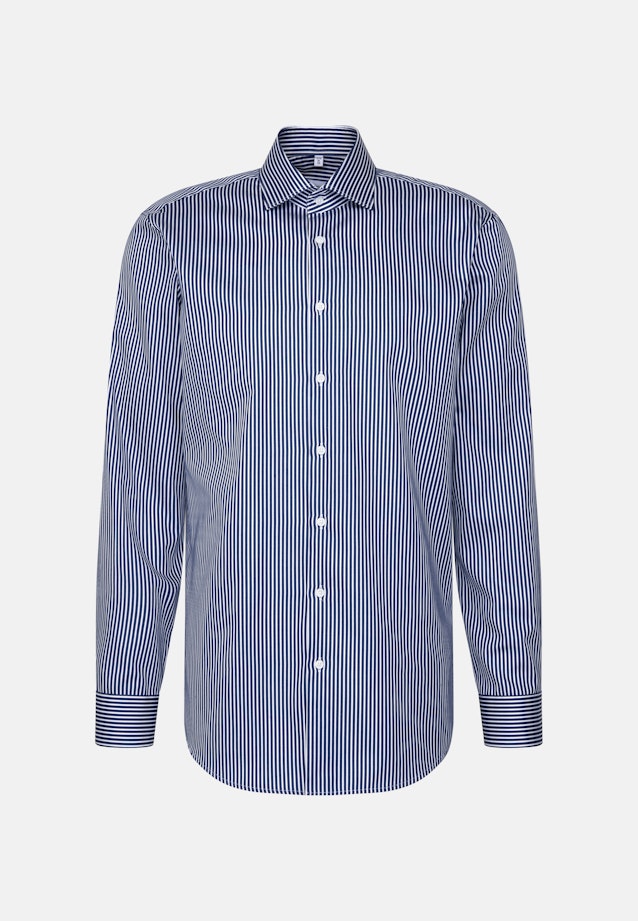 Regular Business Hemd Gestreift in Dunkelblau |  Seidensticker Onlineshop