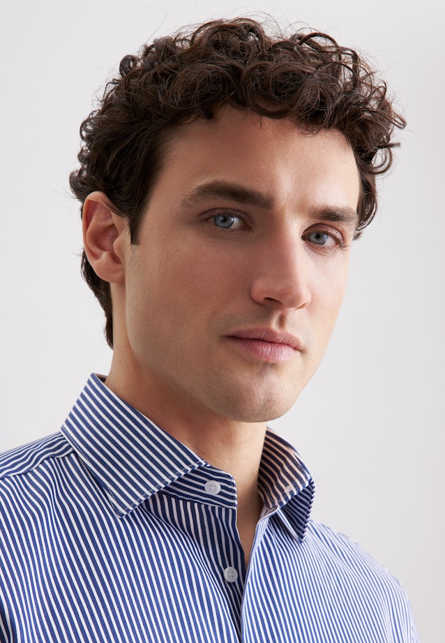 X-Slim Business Hemd Gestreift in Dunkelblau |  Seidensticker Onlineshop