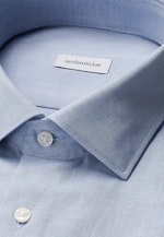 X-Slim Flanellhemd Uni in Mittelblau |  Seidensticker Onlineshop