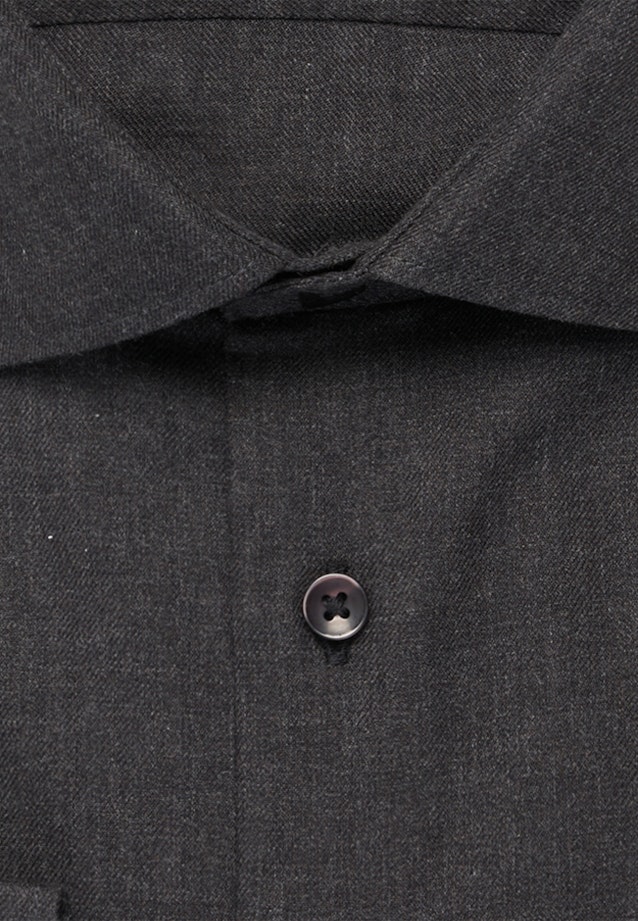 X-Slim Chemise en flanelle Uni in Gris |  Seidensticker Onlineshop