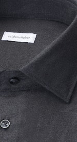 X-Slim Flanellhemd Uni in Grau |  Seidensticker Onlineshop