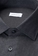 X-Slim Chemise en flanelle Uni in Gris |  Seidensticker Onlineshop