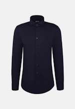 Shaped Jerseyhemd Uni in Dunkelblau |  Seidensticker Onlineshop