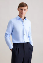 Slim Business shirt Uni in Mittelblau |  Seidensticker Onlineshop