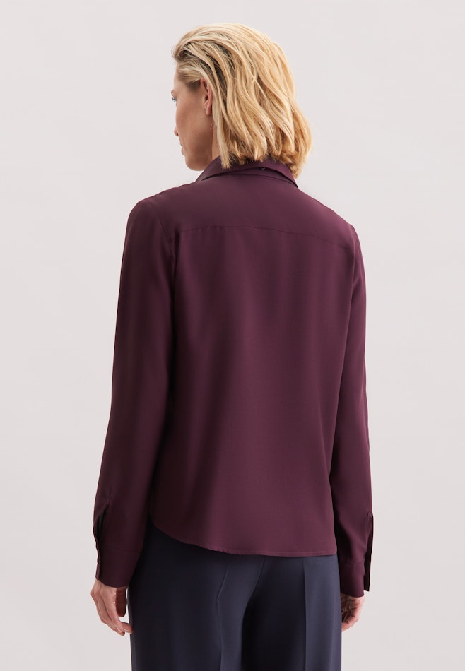 Hemdbluse aus Viskose mit abnehmbarer Schluppe in Rot | Seidensticker Onlineshop