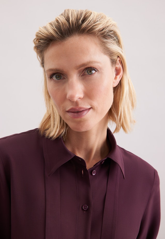 Hemdbluse aus Viskose mit abnehmbarer Schluppe in Rot |  Seidensticker Onlineshop