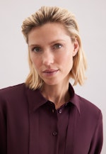 Hemdbluse aus Viskose mit abnehmbarer Schluppe in Rot |  Seidensticker Onlineshop