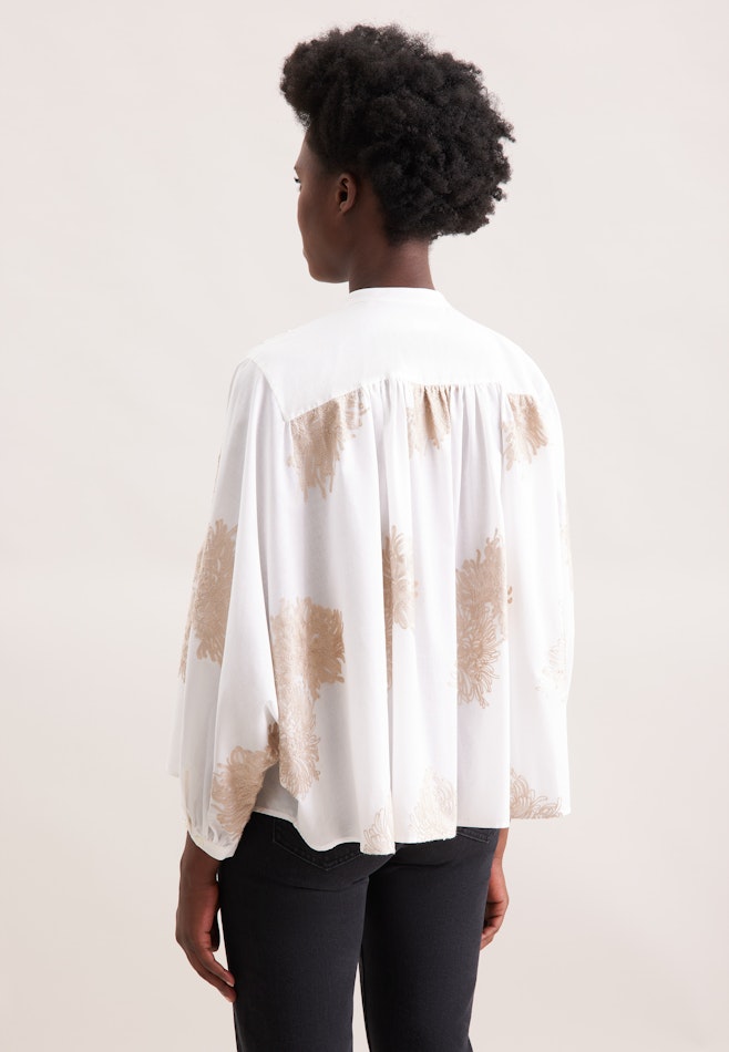 Stickerei Bluse mit Fledermausärmeln in Weiß | Seidensticker Onlineshop