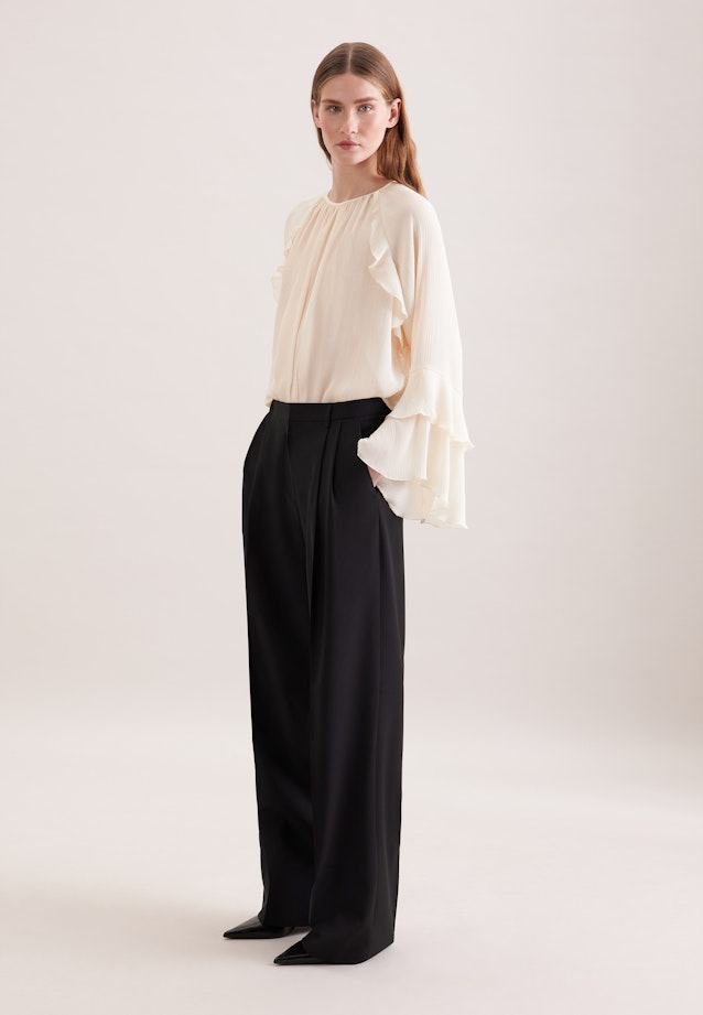 Raglan Blouse with Ruffles in Weiß |  Seidensticker Onlineshop