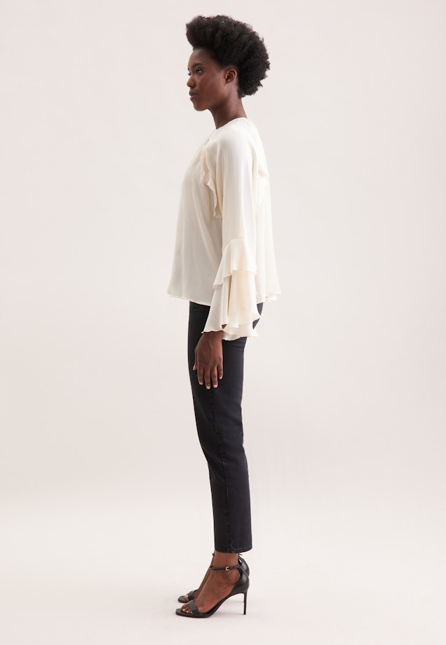 Raglanbluse mit Volants in Weiß |  Seidensticker Onlineshop