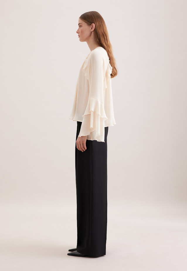 Raglan Blouse with Ruffles in Weiß |  Seidensticker Onlineshop