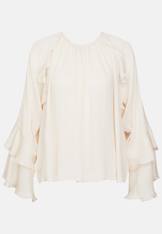 Raglanbluse mit Volants in Weiß | Seidensticker Onlineshop