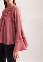 Raglanbluse mit Volants in Rosa |  Seidensticker Onlineshop