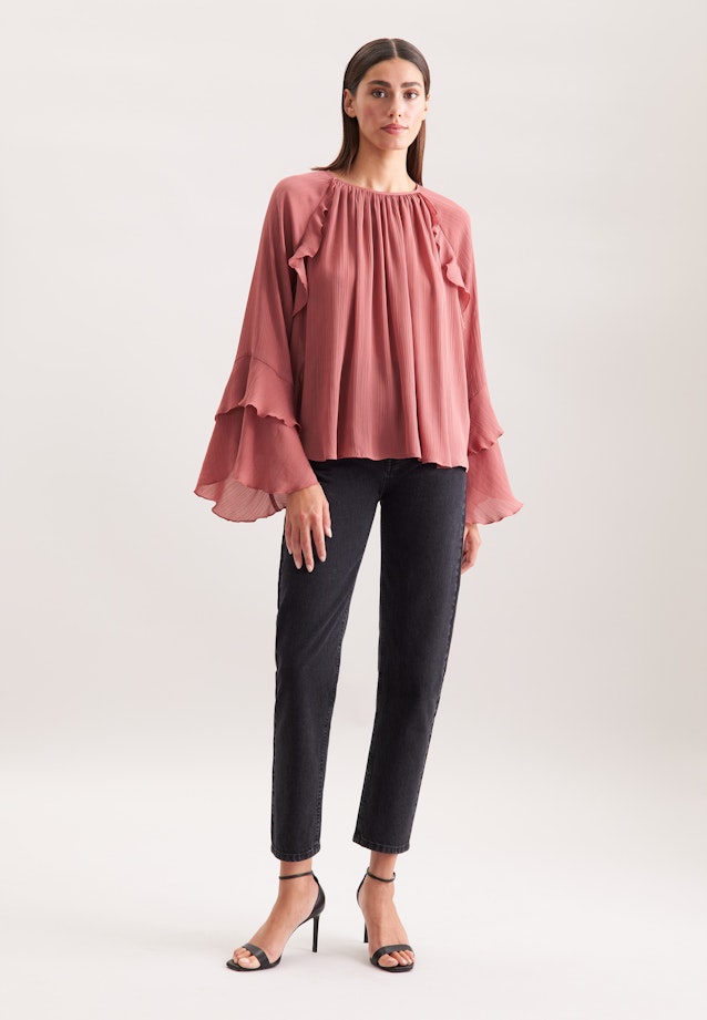 Raglanbluse mit Volants in Rosa |  Seidensticker Onlineshop