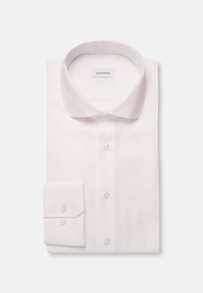 Slim Business Hemd Pepita in Weiß | Seidensticker Onlineshop